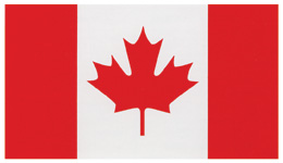 Canada Flag Bumper Sticker (National Anthem on peel-off backing)